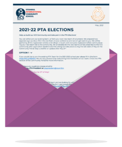 IICS PTA Committee Elections Letter
